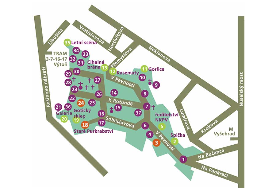 mapa vysehrad